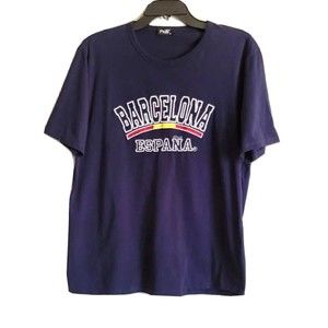 NoS BARCELONA ESPANA SPAIN FOOTBALL T-SHIRT Soccer T Shirt Men's XL